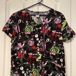 Disney Halloween scrub top
